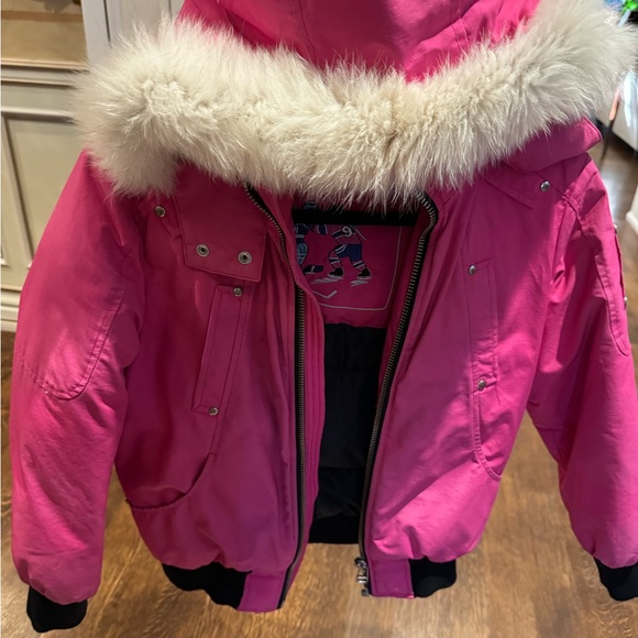 Youth Moose Knuckles puffer jacket with fox fur trim - Picture 2 of 3